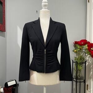 NEW Banana Republic Wool Pinstripe Structured Hourglass Classic Blazer Jacket 2